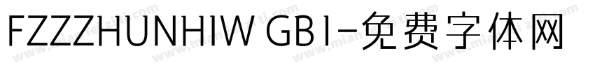 FZZZHUNHIW GB1字体转换